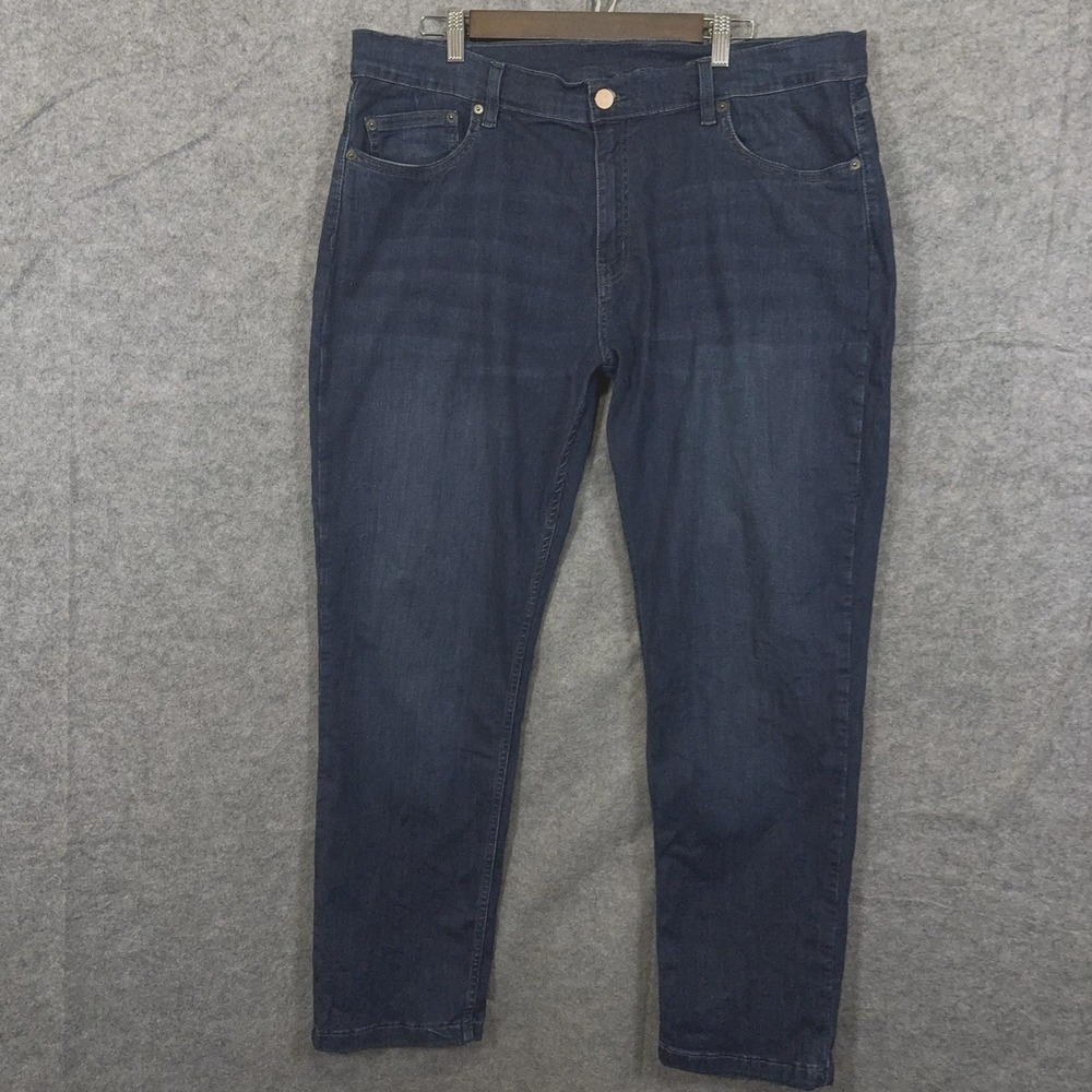 Mugsy Fultons Jeans Mens 40x30 Blue Dark Wash Classic Stretch